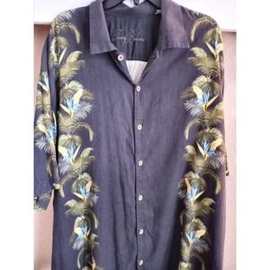 Tommy Bahama Bird of Paradise Palm - Men's XXL Camp Shirt. 100% Silk